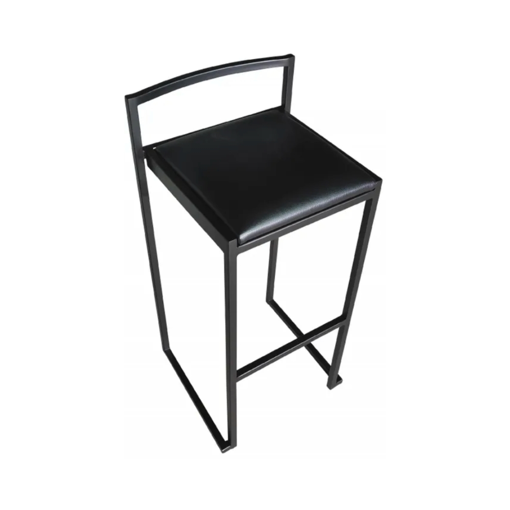 Tabouret noir assise simili